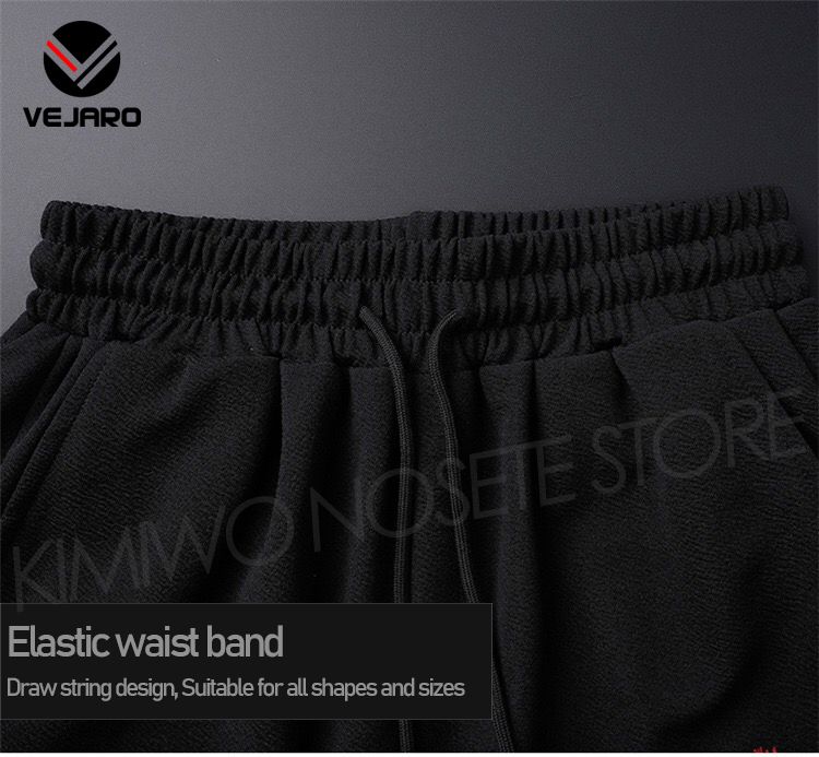 T09  Men's 2 In 1 Short Sleeve T-Shirt & Shorts Set-Black