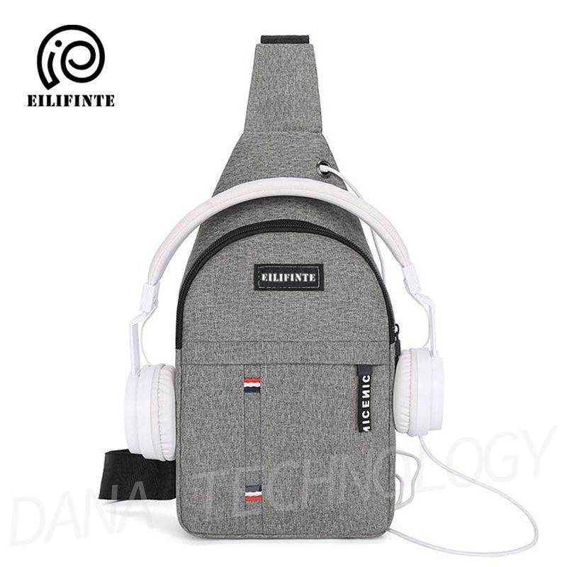 B06 Casual Crossbody Shoulder Chest Bag-Grey
