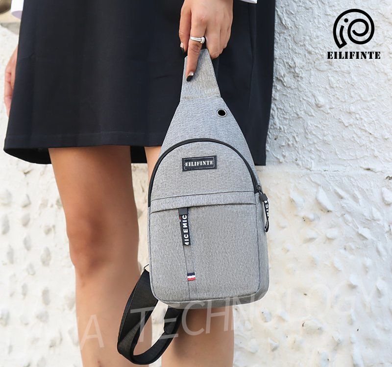 B06 Casual Crossbody Shoulder Chest Bag-Grey