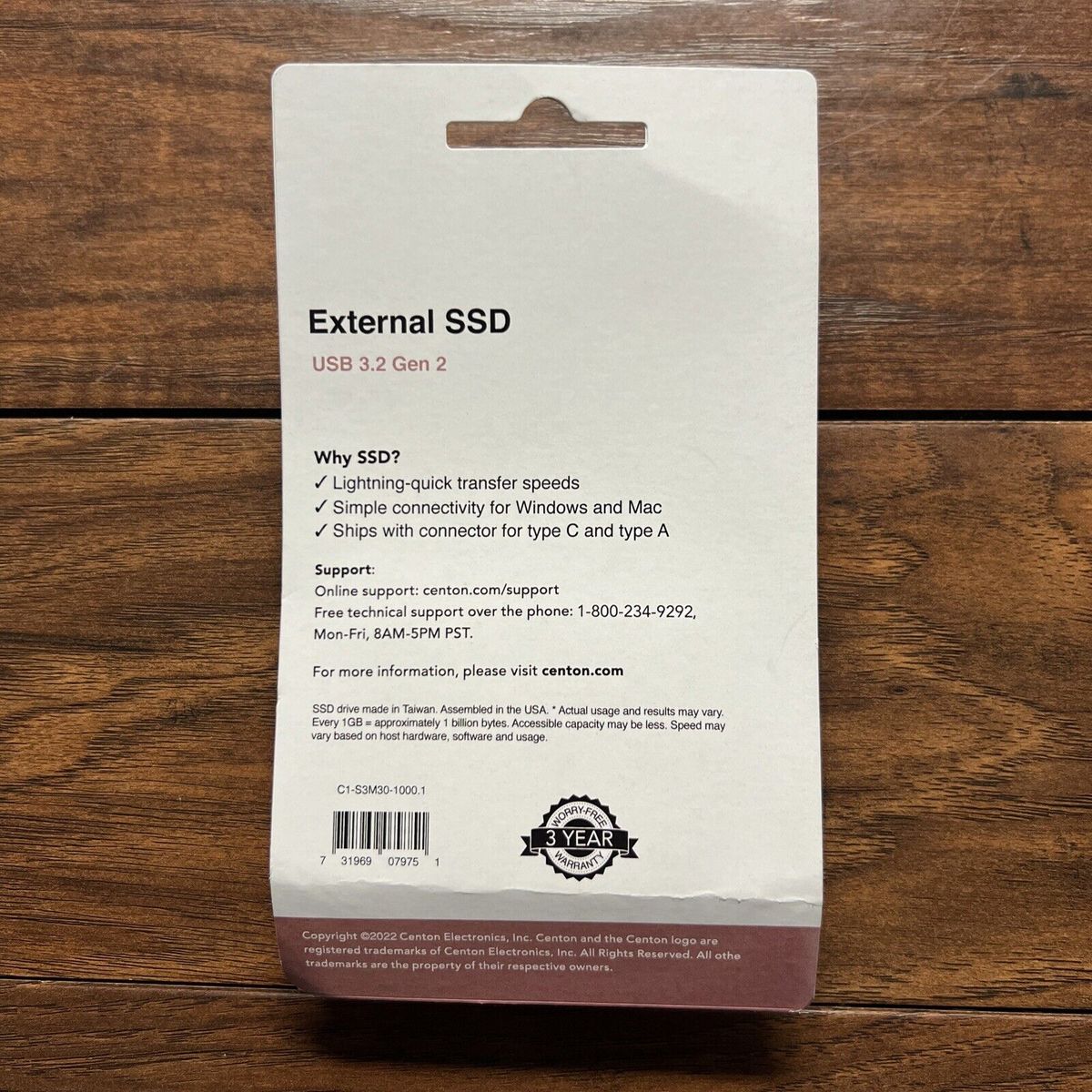 1TB  Portable SSD With USB Type C 3.2