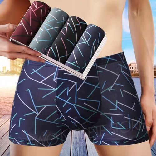 U01 Men's Underwear Boxer Briefs Multicolor-4 In 1