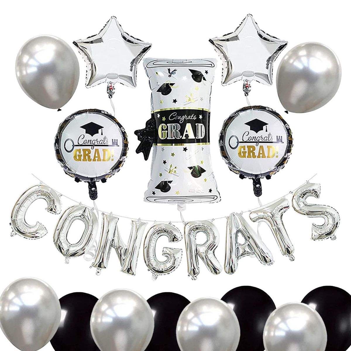 29PCS Graduation Party Decorations Set School Class Classmates Party Supplies Congrats Graduation Balloons for 2022 Passed Exam Graduation Celebration Decorations