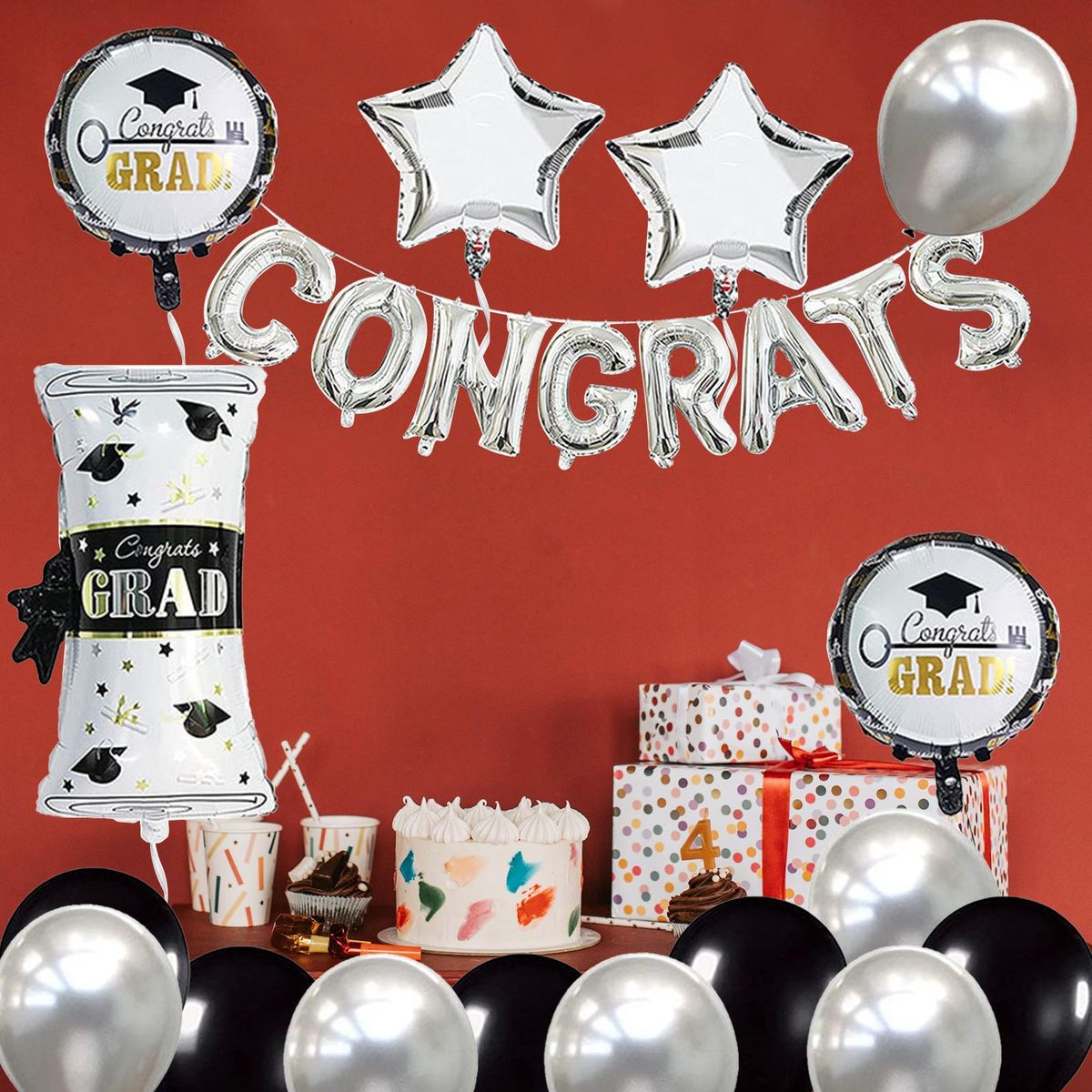 29PCS Graduation Party Decorations Set School Class Classmates Party Supplies Congrats Graduation Balloons for 2022 Passed Exam Graduation Celebration Decorations