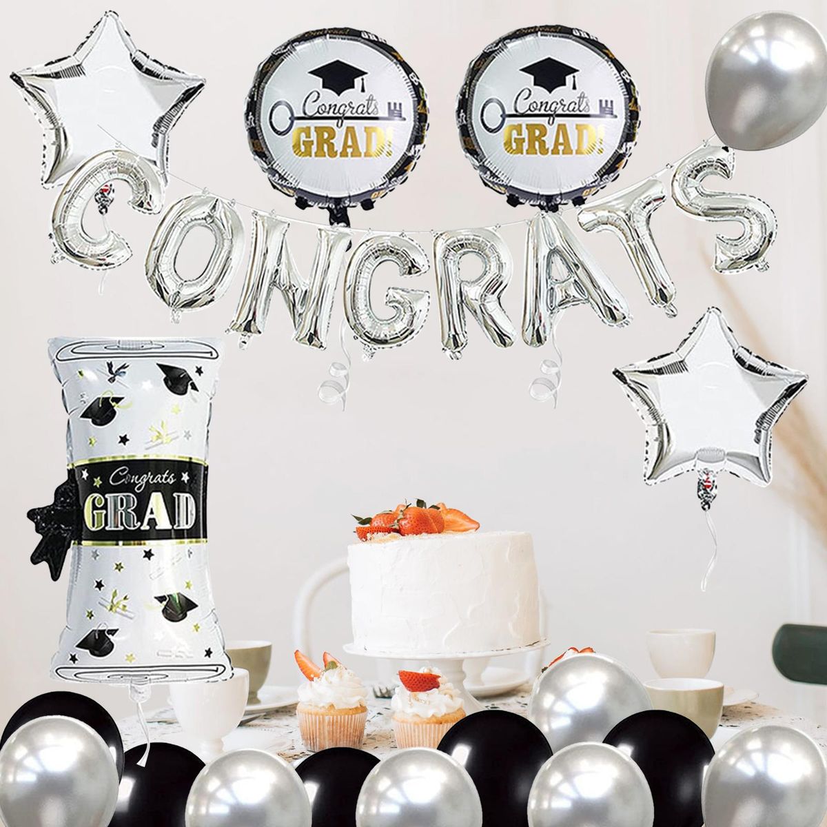 29PCS Graduation Party Decorations Set School Class Classmates Party Supplies Congrats Graduation Balloons for 2022 Passed Exam Graduation Celebration Decorations