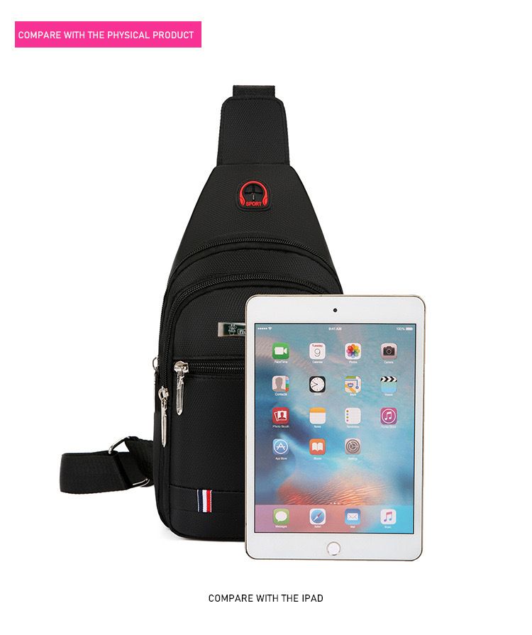 Casual Shoulder Sports Sling Bag Chest Crossbody Bag - Free Size