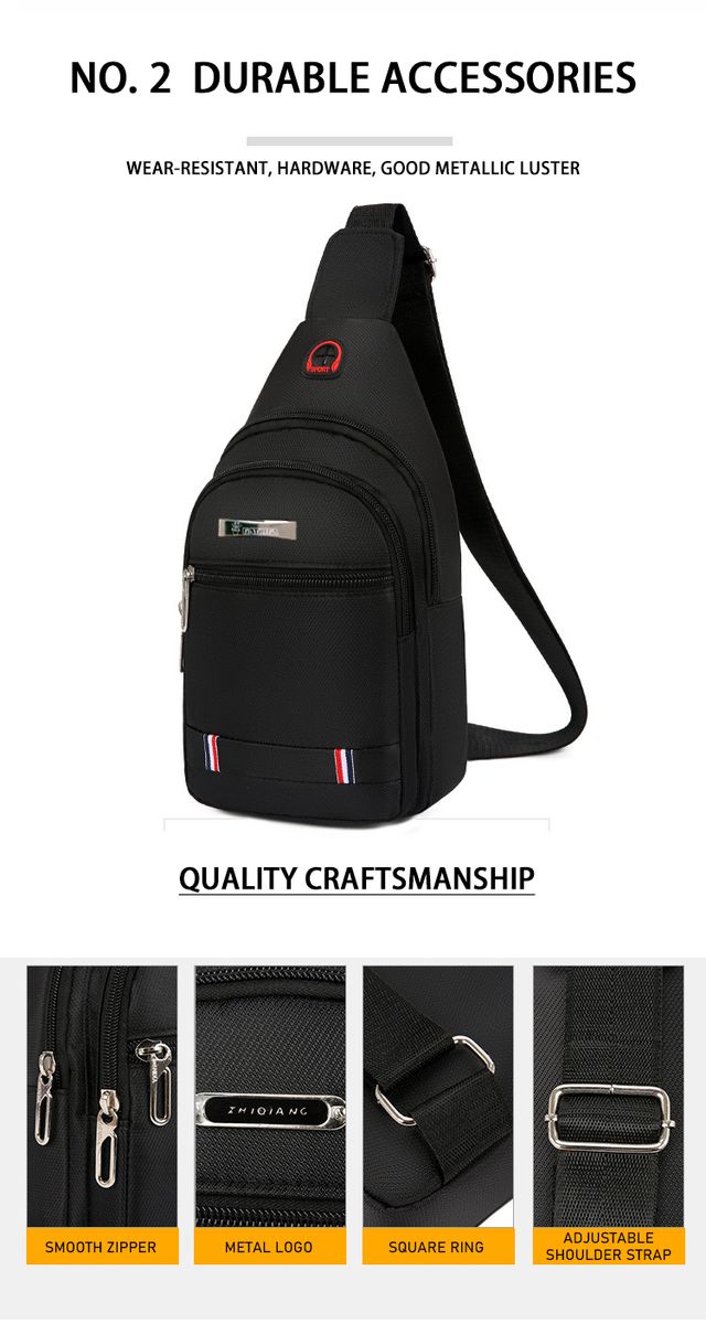 Casual Shoulder Sports Sling Bag Chest Crossbody Bag - Free Size