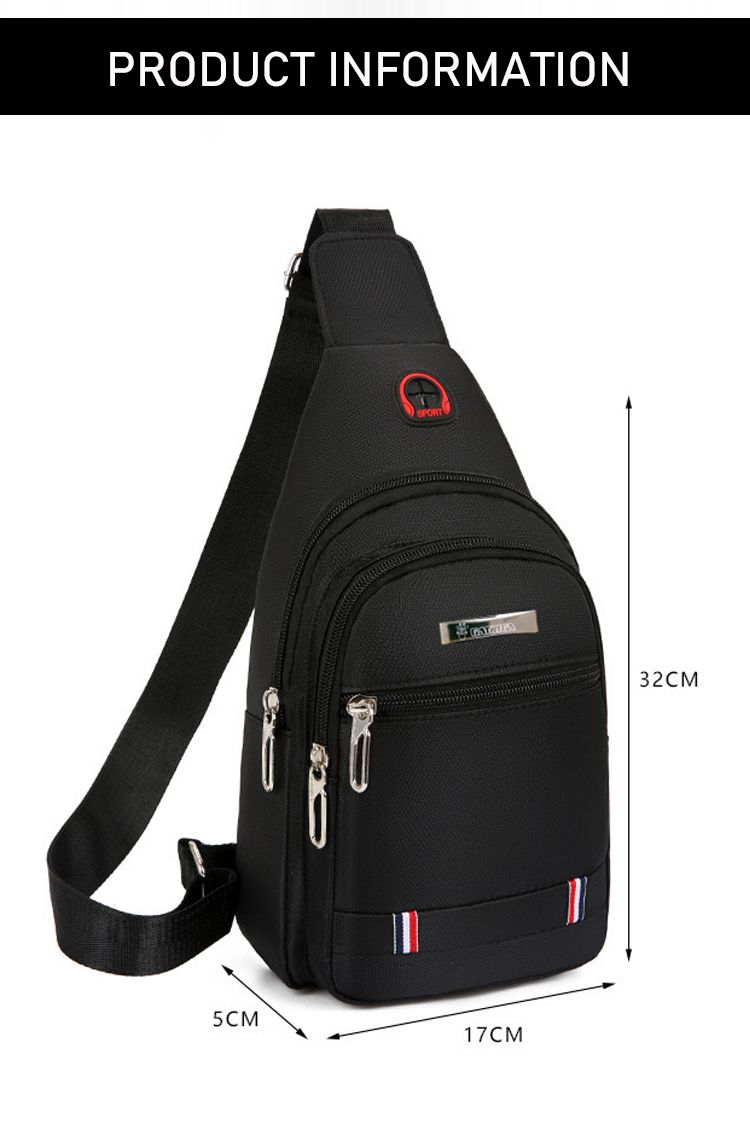 Casual Shoulder Sports Sling Bag Chest Crossbody Bag - Free Size
