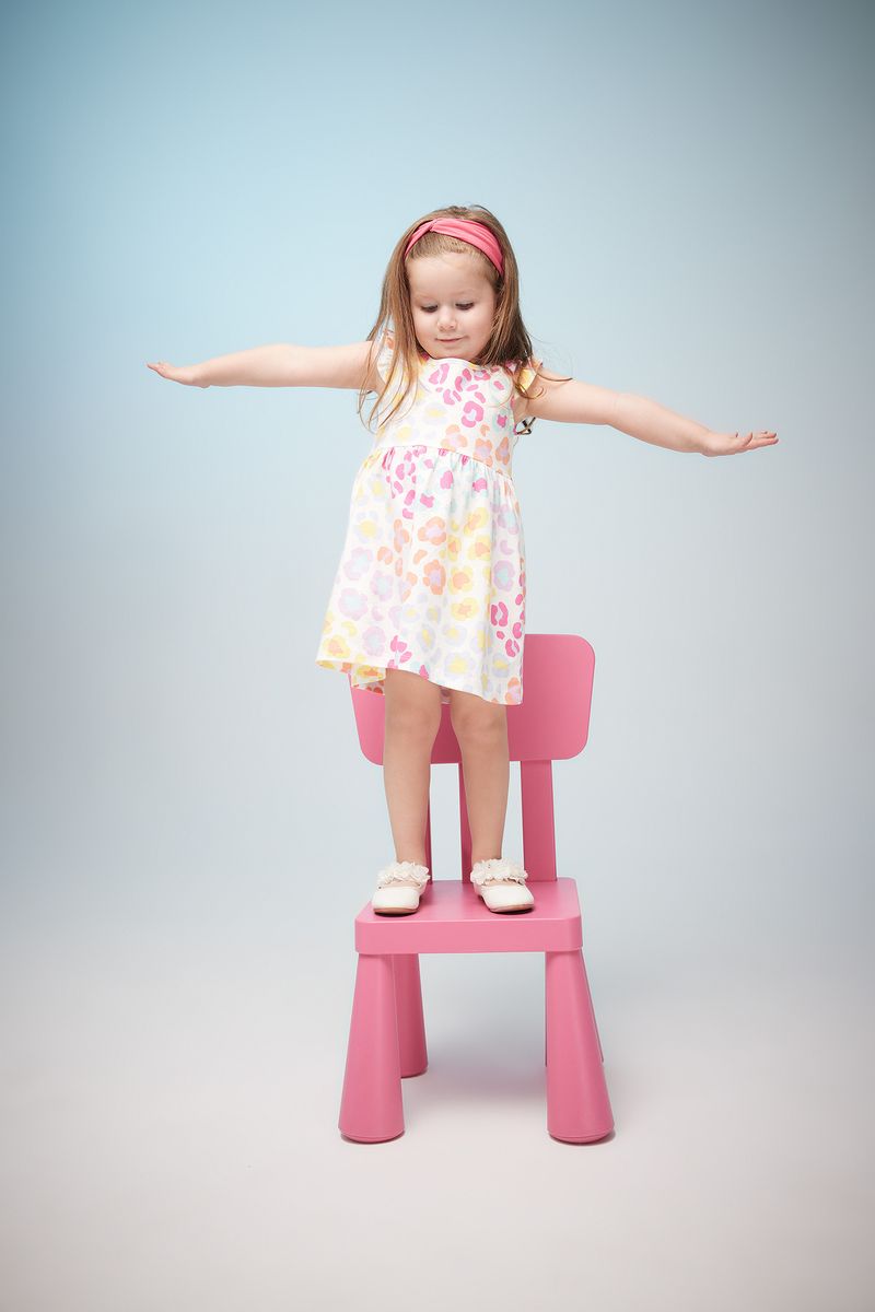 2 Piece BabyGirl Casual Regular Fit Bike Neck Sleeveless Knitted Dress - Pink