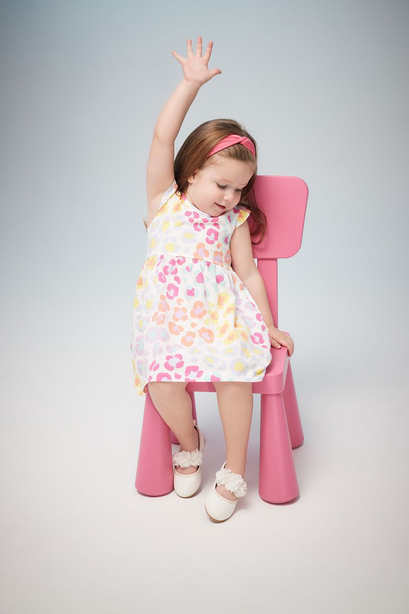 2 Piece BabyGirl Casual Regular Fit Bike Neck Sleeveless Knitted Dress - Pink