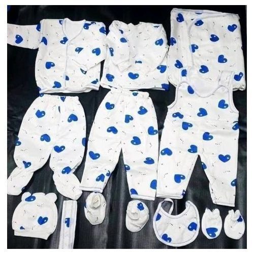 11 Pieces New Born Overall Sleep Suits, Bib, Flannel,cap.