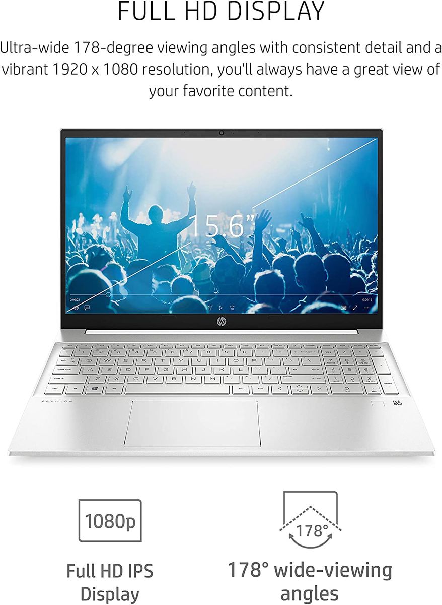 Pavilion 15 11th Gen Intel Core I7 16GB RAM/512GB SSD Nvidia Geforce Mx450 Win 10