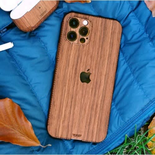 Wooden Frame Back Case For iPhone 11 Pro Max-brown