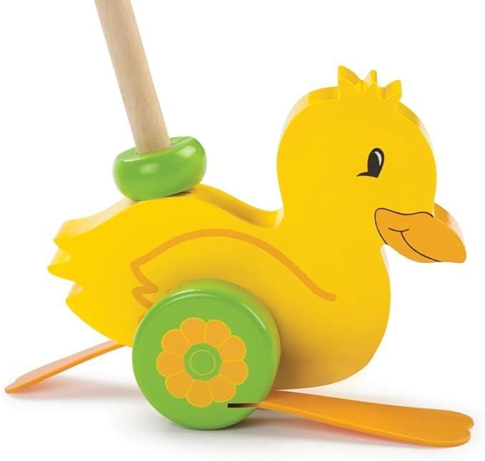 PUSH ALONG TOOKY WOODEN DUCK TOY