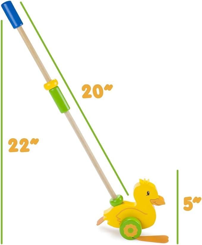 PUSH ALONG TOOKY WOODEN DUCK TOY
