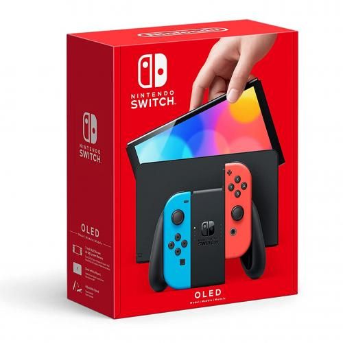 Switch Console (OLED Model) - Neon Blue/Neon Red