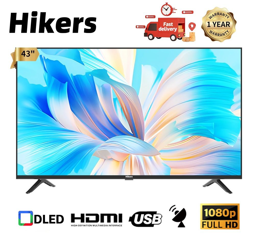 43'' Frameless FHD LED TV - Black +  Free Wall Mount
