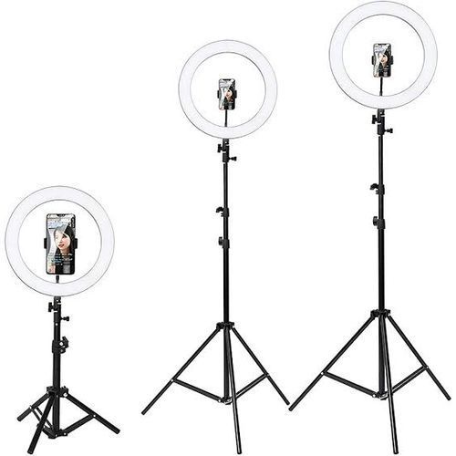 Automatic Led Ringlight, BT Remote + Stand And Phone Holder And Mic