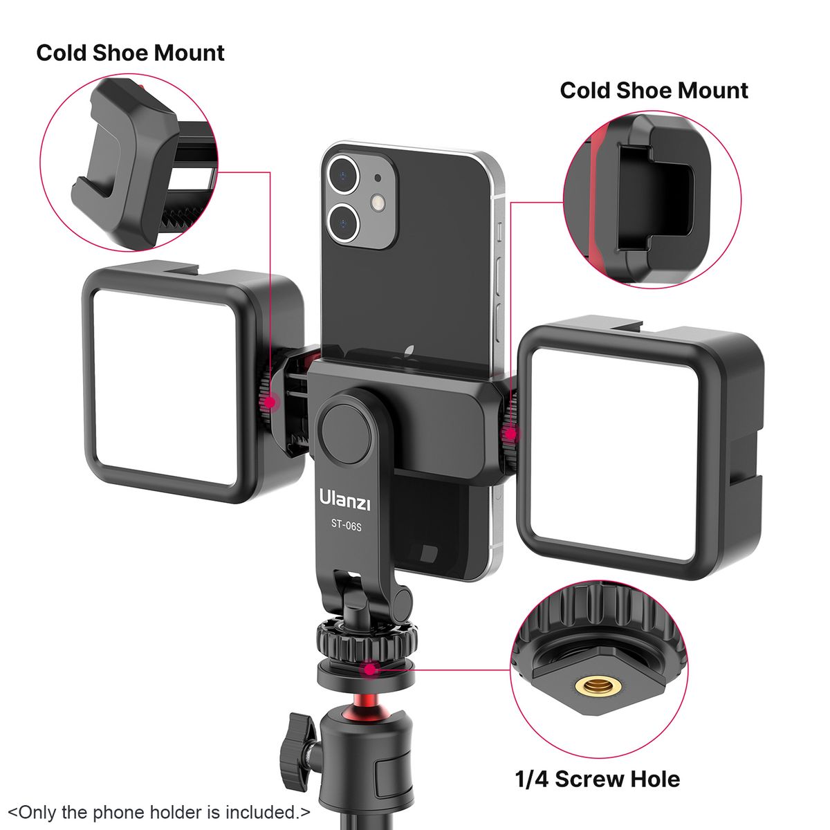 ST-06S Portable 360° Rotation Tripod Phone Mount Holder