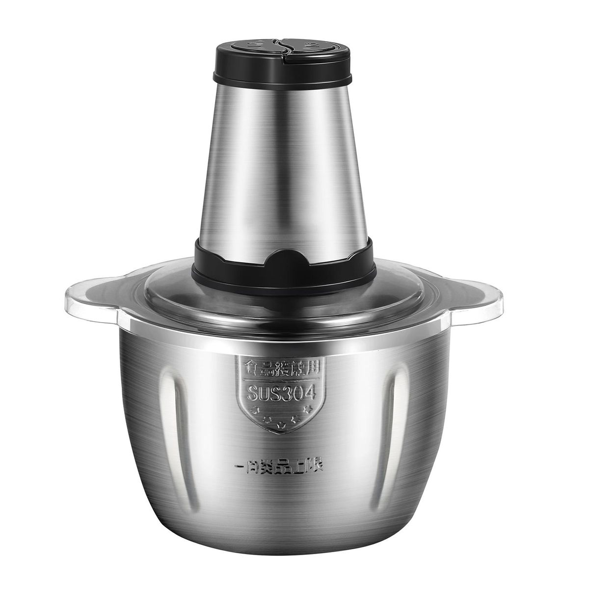 Electric Meat Grinder 2L Multi Function Stainless Steel Food Processor for Meat Vegetables Fruits Nuts 2-Speed Control Food Chopper for Home Kitchen Restaurants