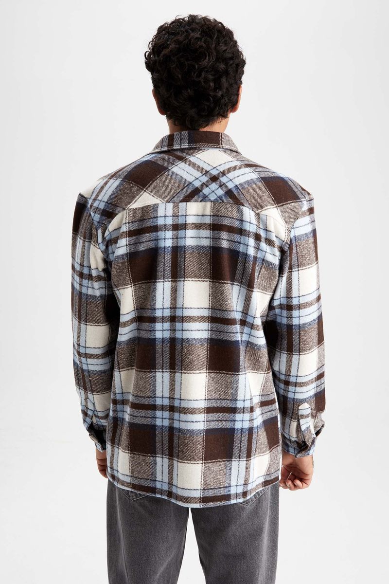 Man Regular Fit Woven Long Sleeve Shirt - Multicolour