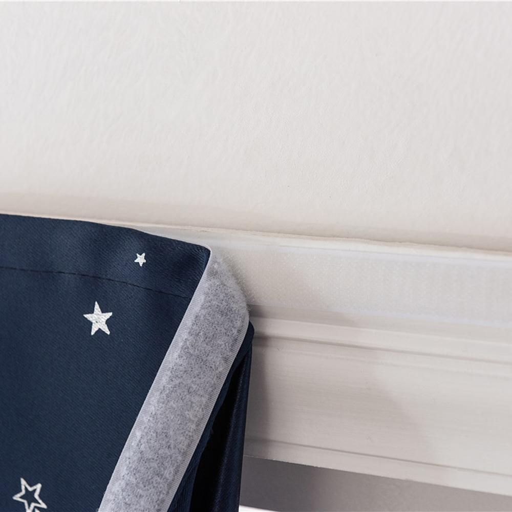 1PC Curtain  Home Hot Silver Stars Blackout Double Sided Velcro Curtain Fabric Home Decoration for Living Room Bedroom