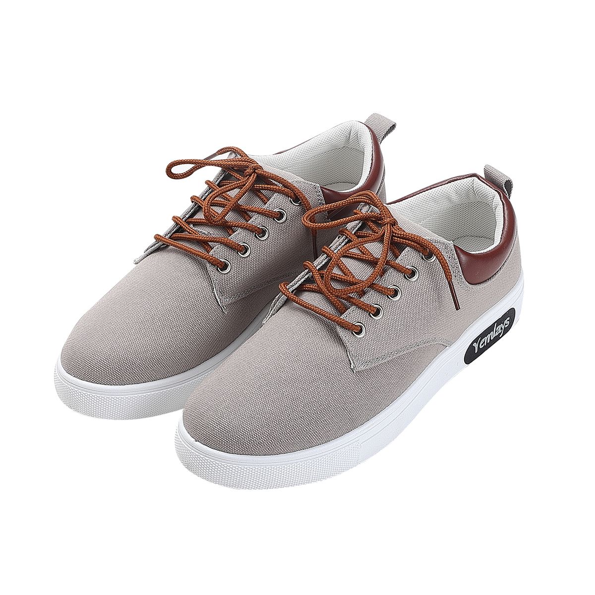 Men's Breathable Lace-up Canvas - Grey (Big Size 39 - 47)