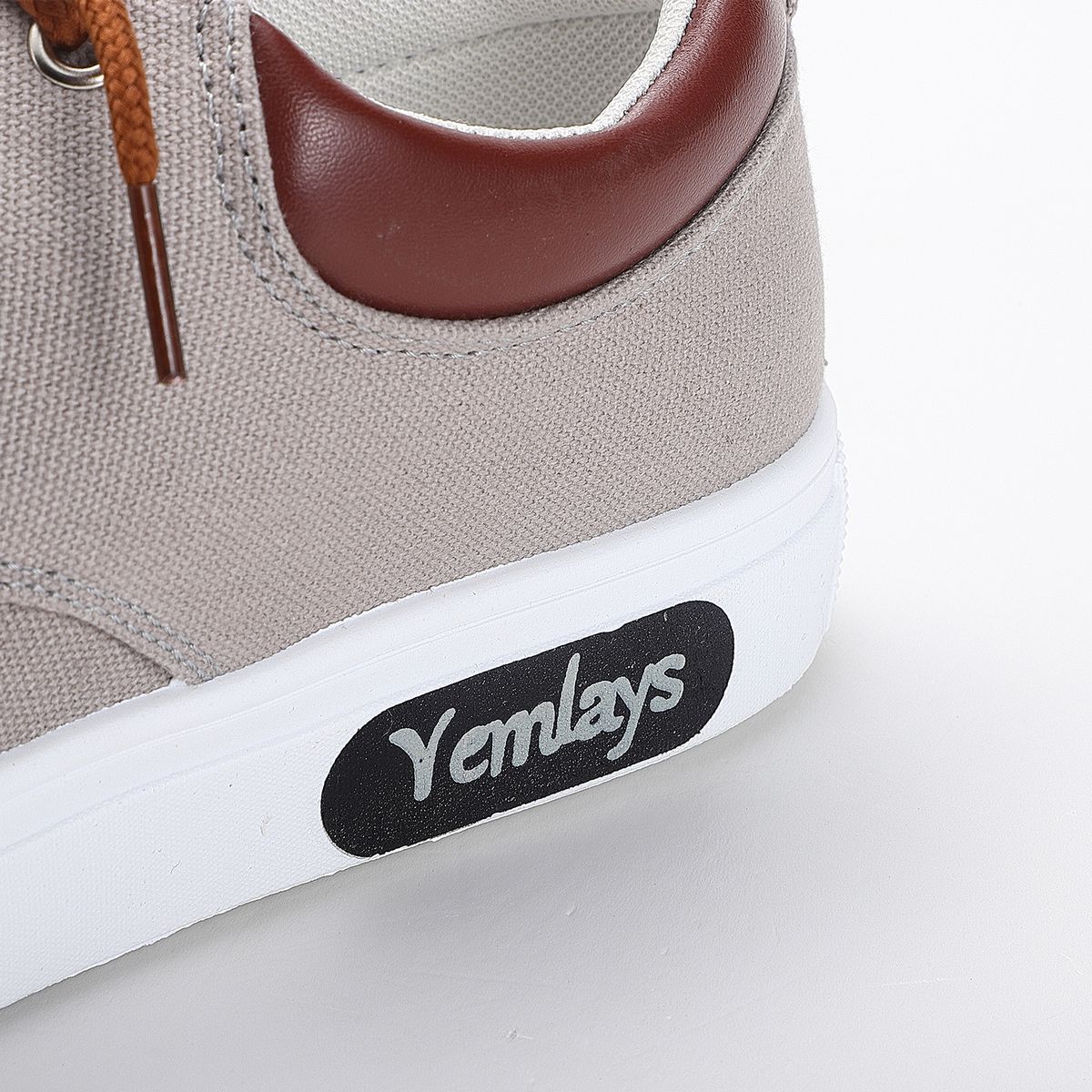 Men's Breathable Lace-up Canvas - Grey (Big Size 39 - 47)