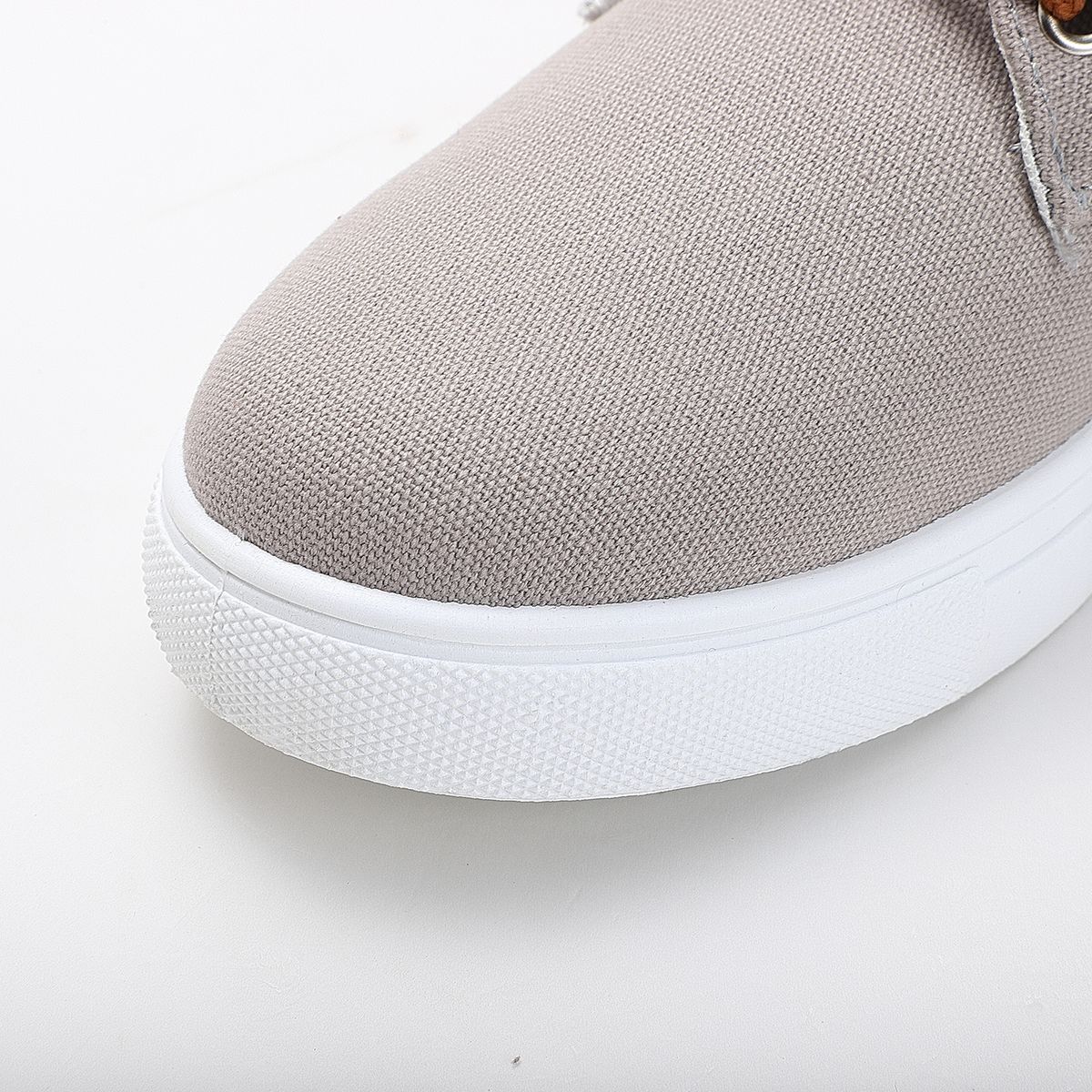 Men's Breathable Lace-up Canvas - Grey (Big Size 39 - 47)