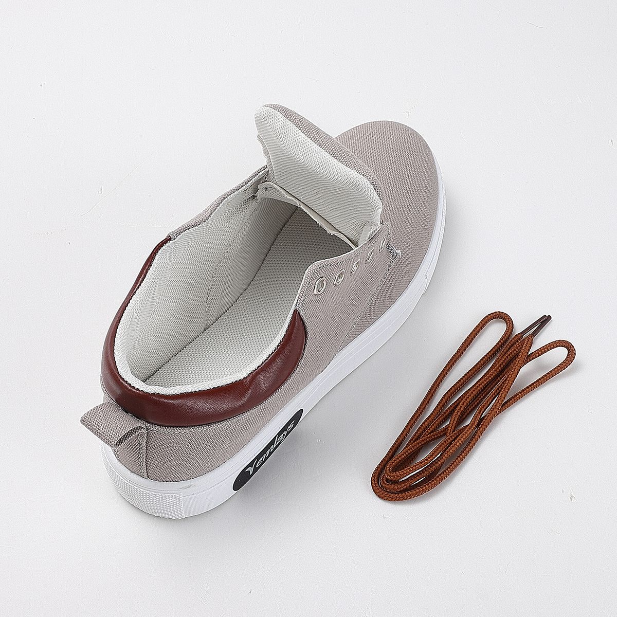 Men's Breathable Lace-up Canvas - Grey (Big Size 39 - 47)