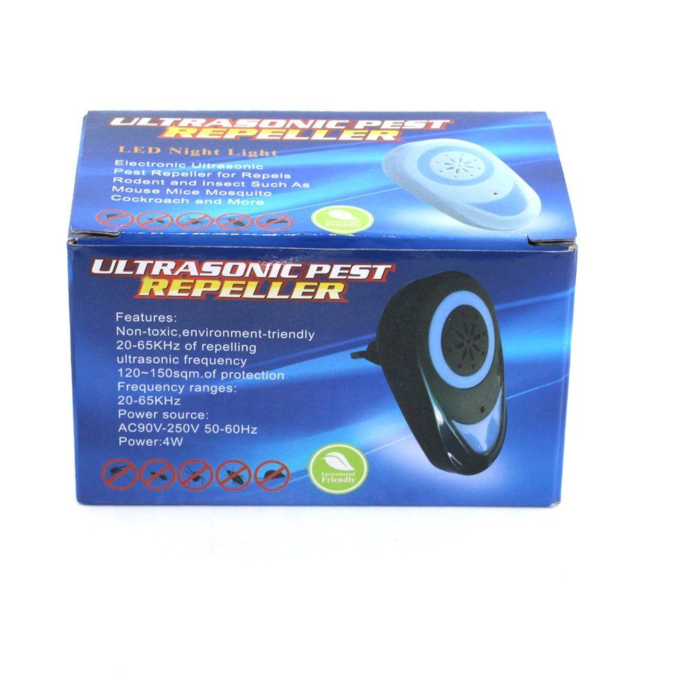 OR Night Light Electronic Insect Repellent Ultrasonic Mouse Roach Black