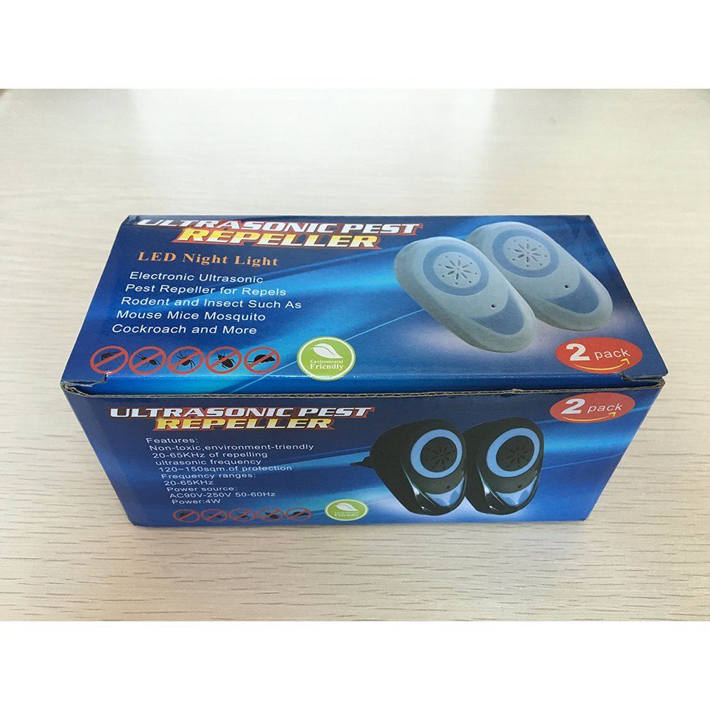 OR Night Light Electronic Insect Repellent Ultrasonic Mouse Roach Black