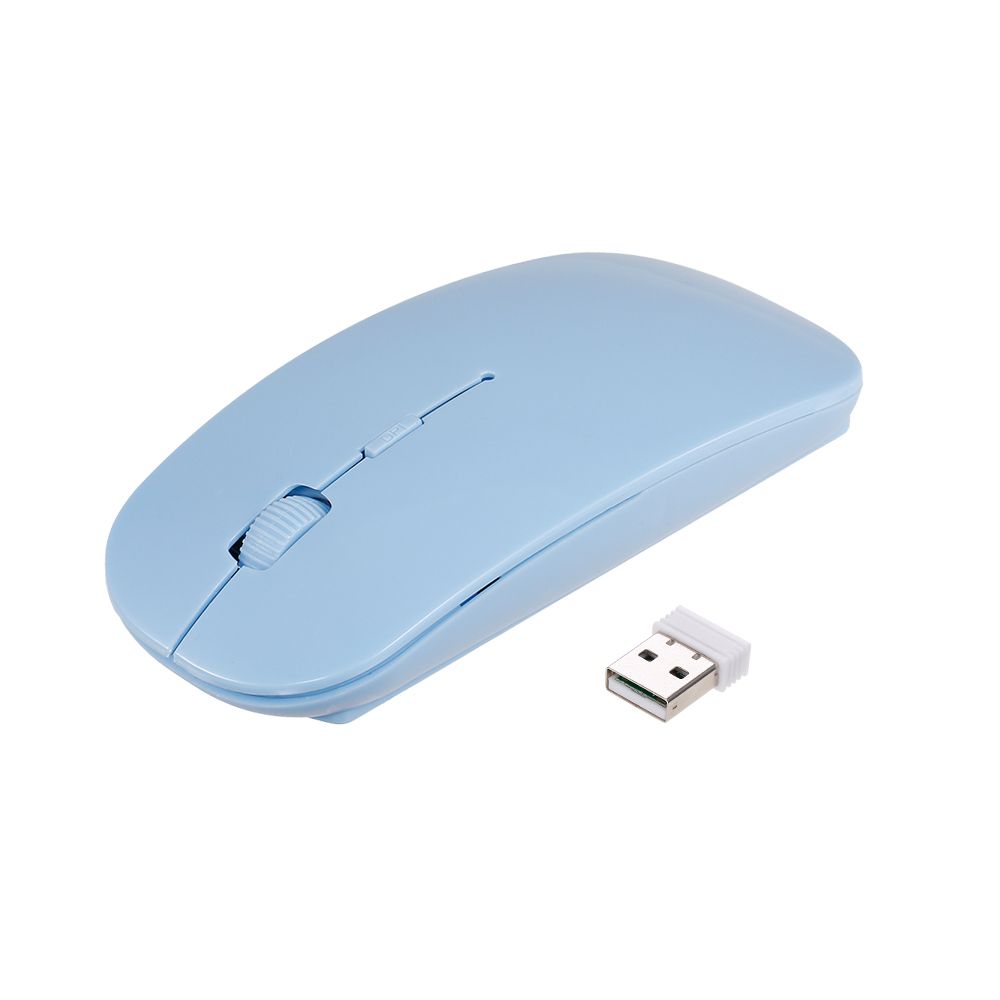 2.4G Wireless Mouse Ultra-thin Mute Mouse 4 Keys - Blue