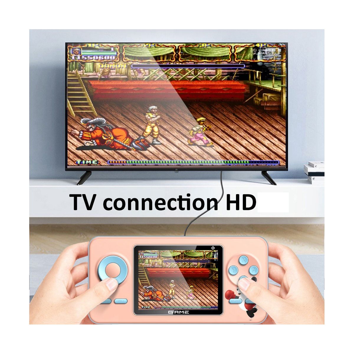 520 Games Console Retro Game Controller 24-Inch Screen Handheld Game Player C