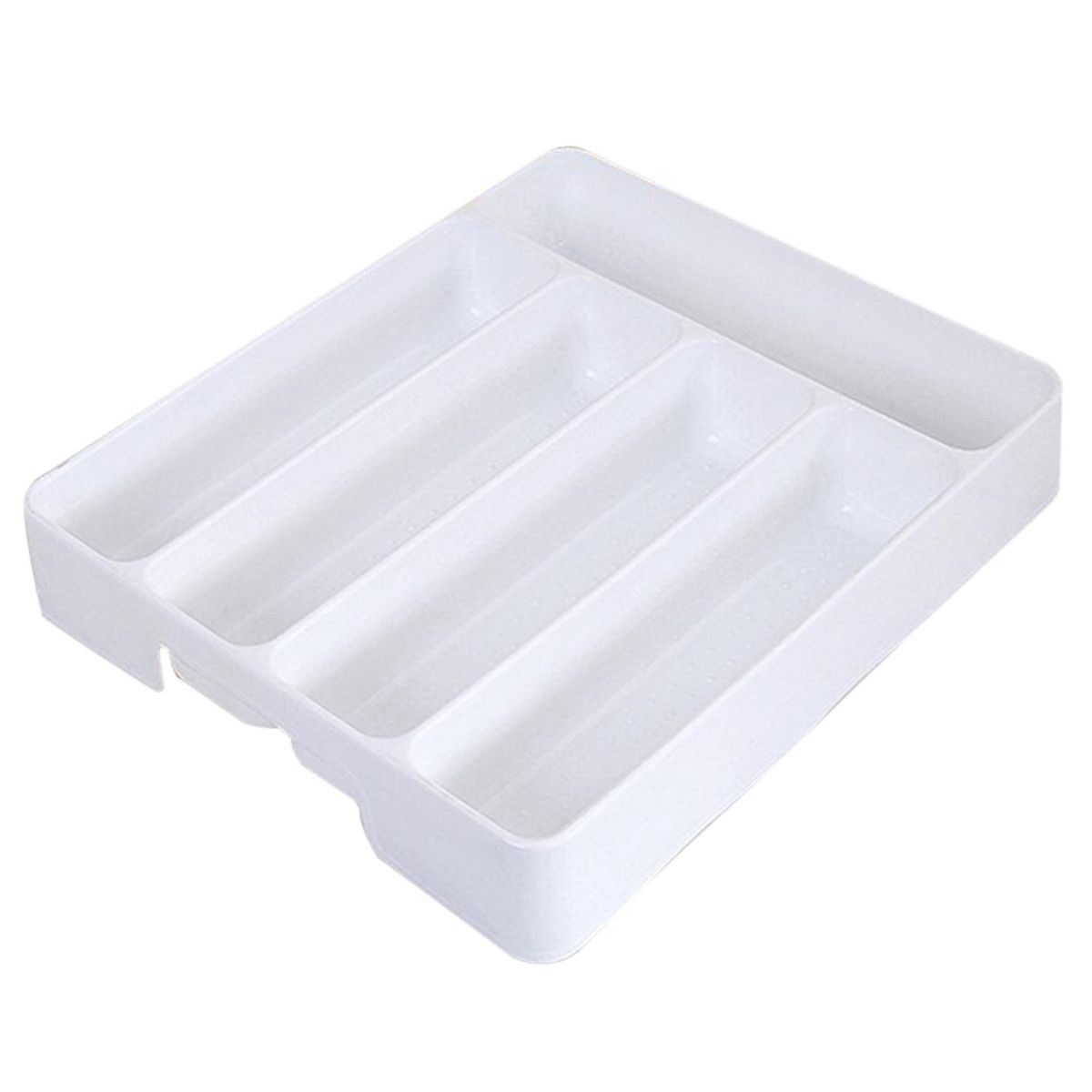 New Kitchen Drawer Organizer Tray Spoon Cutlery Separation Finishing Storage Box Cutlery Organization White