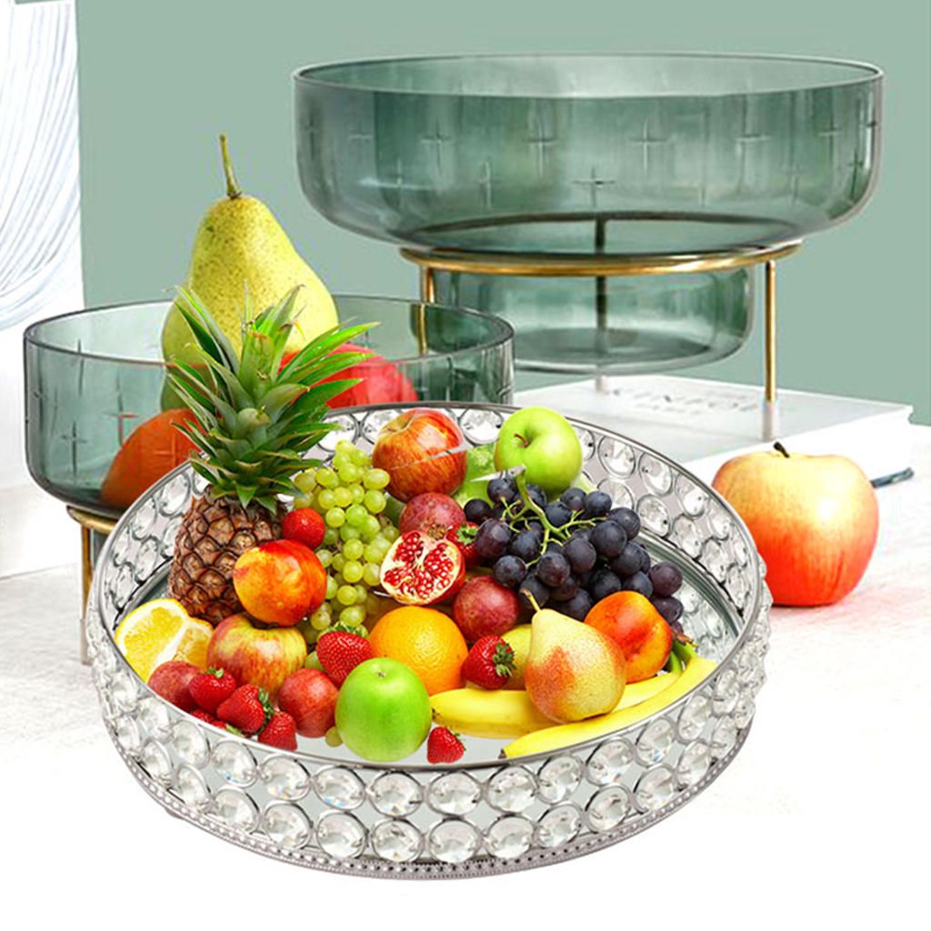 Crystal Vanity  Tray Jewelry Trinket Tray Organizer