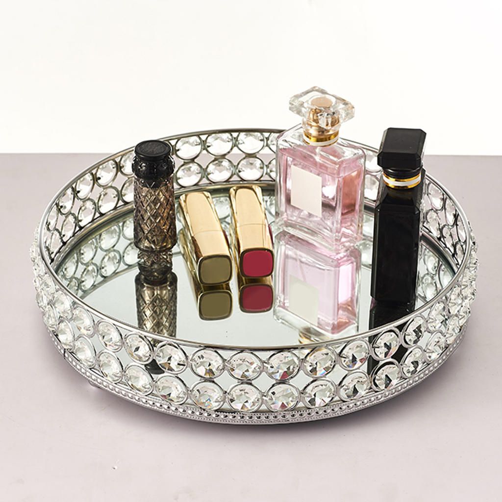 Crystal Vanity  Tray Jewelry Trinket Tray Organizer