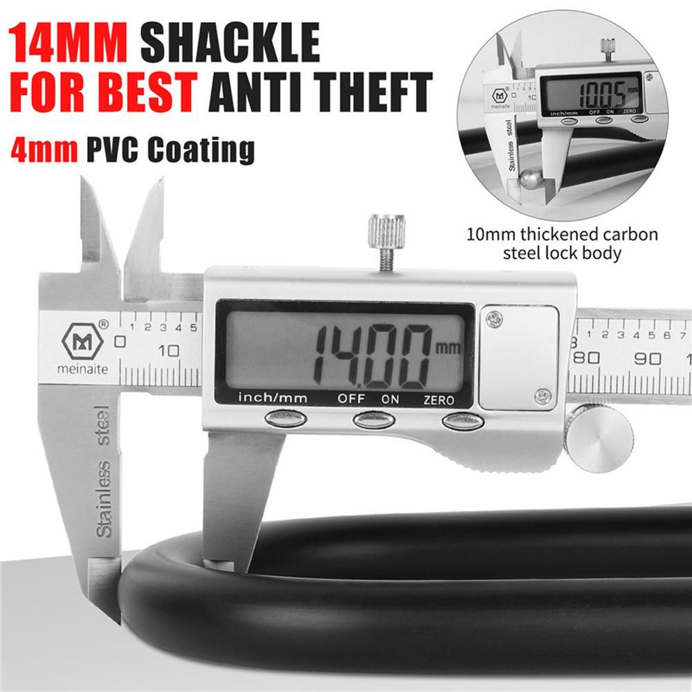 WEST BIKING Bicycle U Lock MTB Road Bike Wheel Lock 2 Keys Anti-theft Safety Motorcycle Scooter Cycling Lock Bicycle Accessories