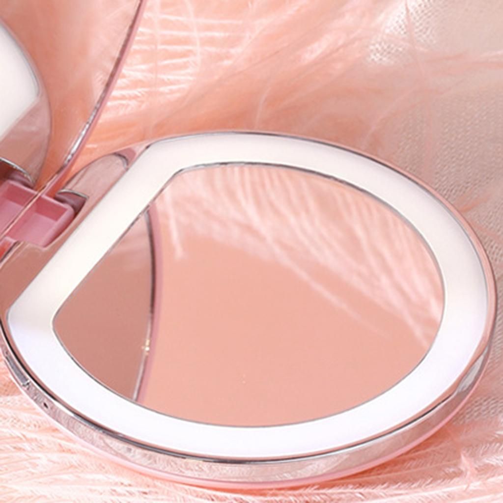 Portable Magnifying Compact LED Makeup Mirror 2-sided