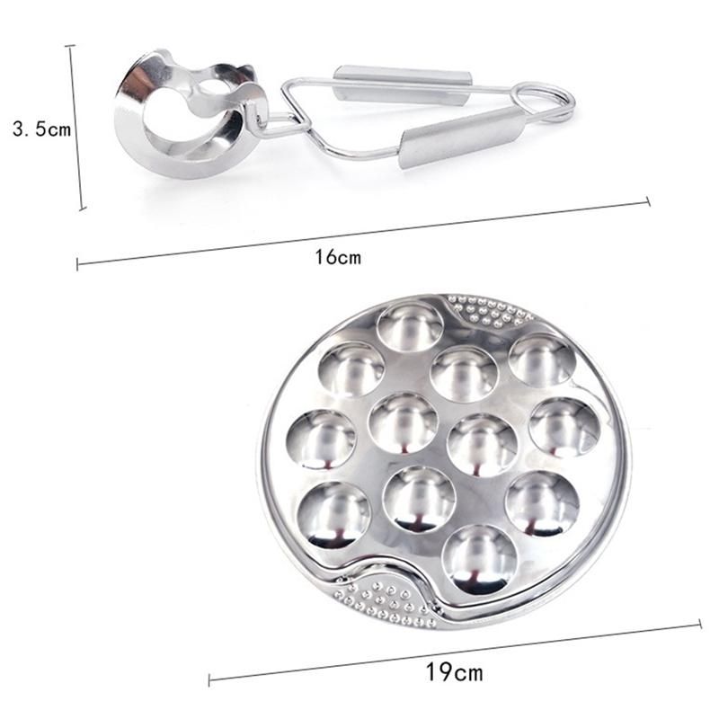 1 Set of Stainless Steel Snail Mushroom Escargot Plate