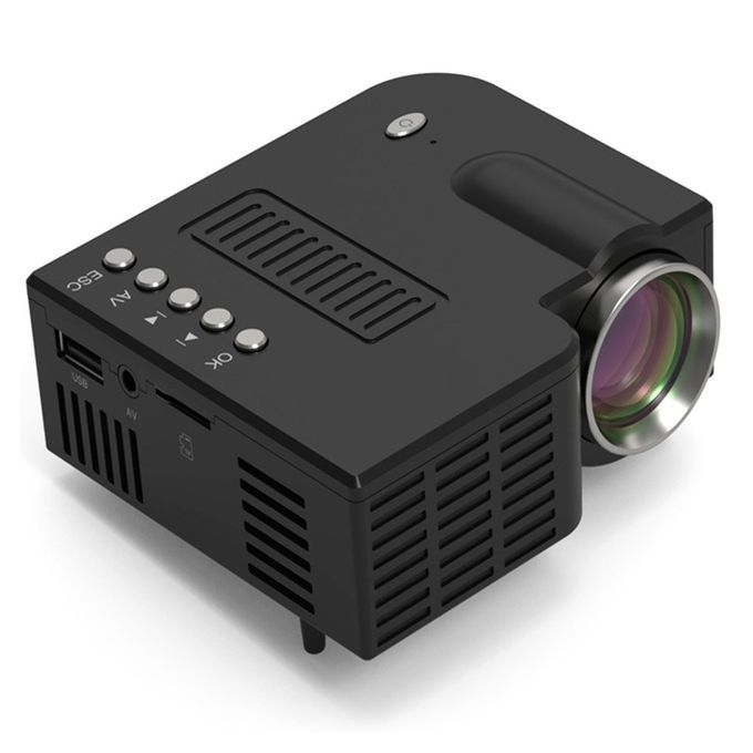 UC28C Portable Projector Mini 3D Projector Mini Movie Video Projector Black