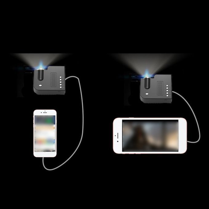 UC28C Portable Projector Mini 3D Projector Mini Movie Video Projector Black