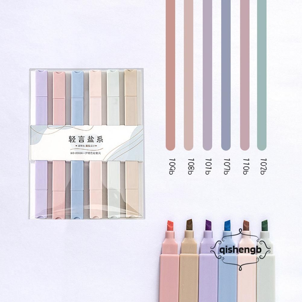 Double-headed Marker Highlighter Sets Dual Tips Writes