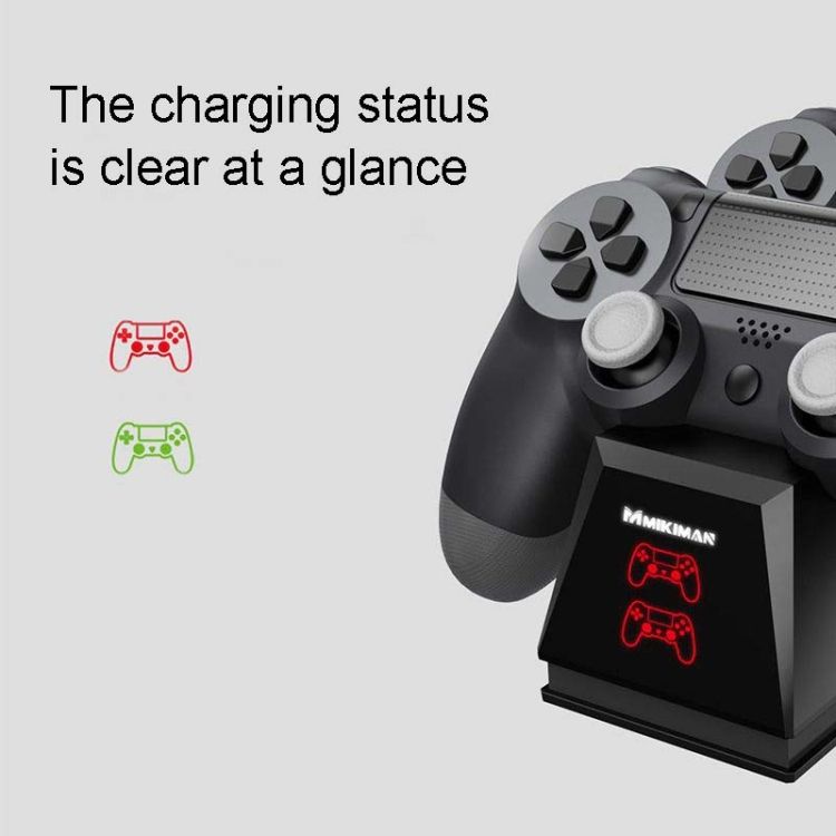 Mikiman Suitable For PS4 Dual Game Pad Charger Base