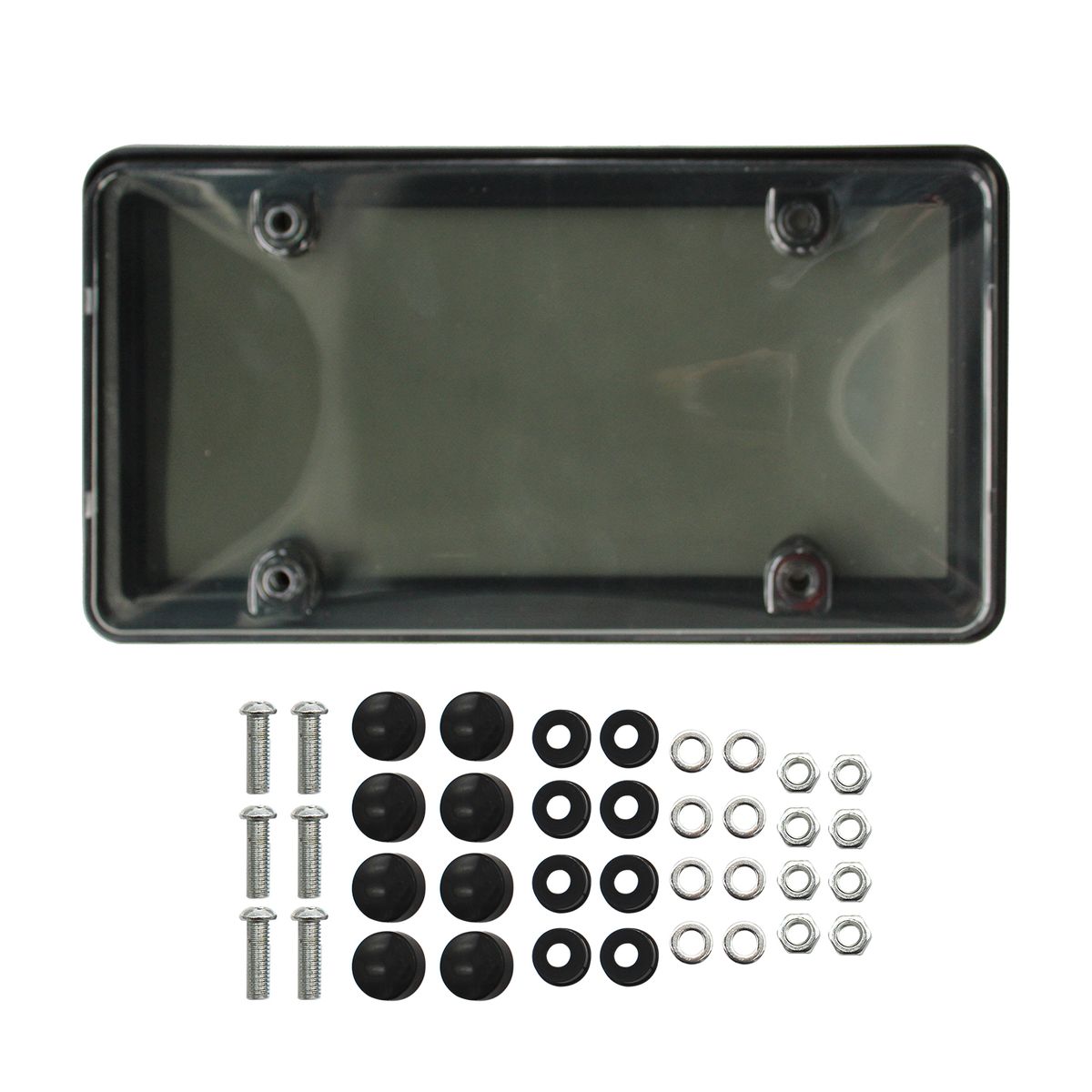 2 Pcs Dark Gray License Plate Frame, Plastic License Plate