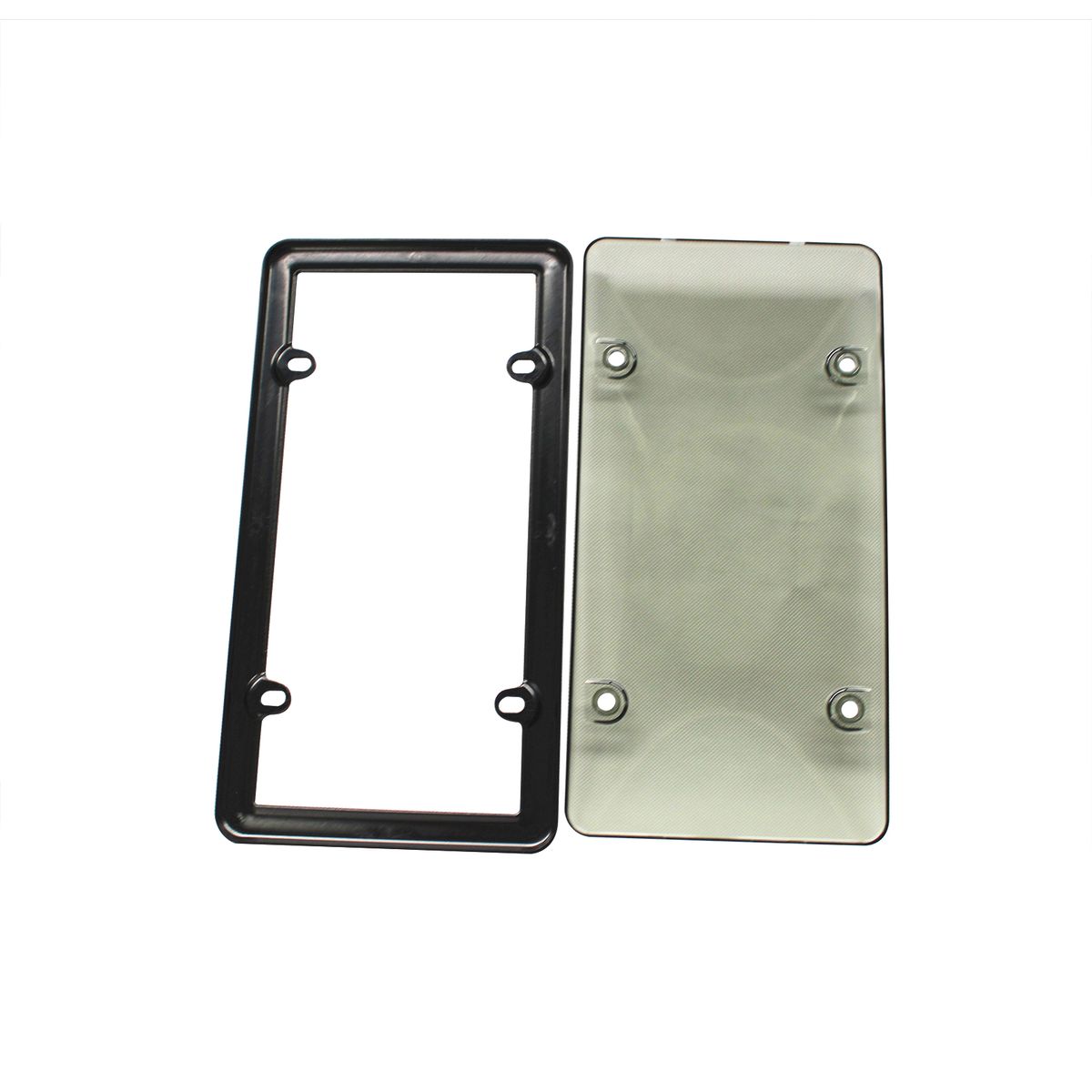 2 Pcs Dark Gray License Plate Frame, Plastic License Plate