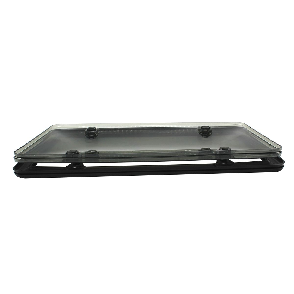 2 Pcs Dark Gray License Plate Frame, Plastic License Plate