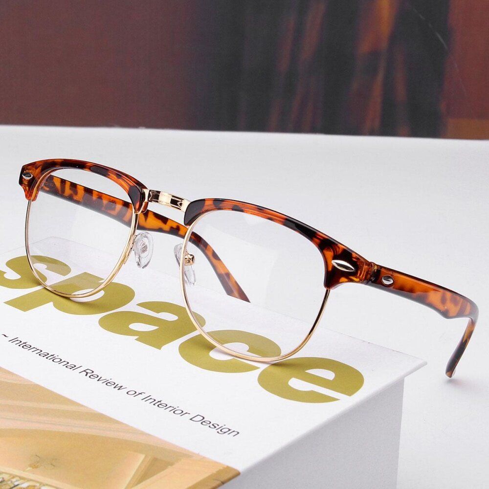 Fashion Women Men Eyeglasses Clear Frame Glasses Lens Eyewear Vision Care HOT Leopard