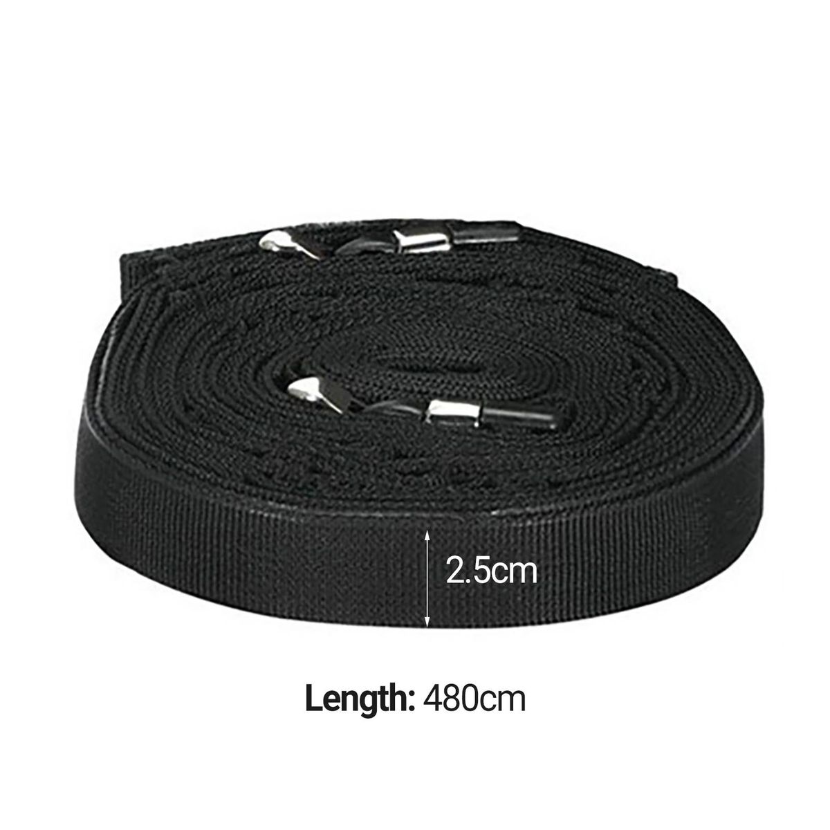 Camping Clothesline Sturdy Carabiner Camping Lanyard Black