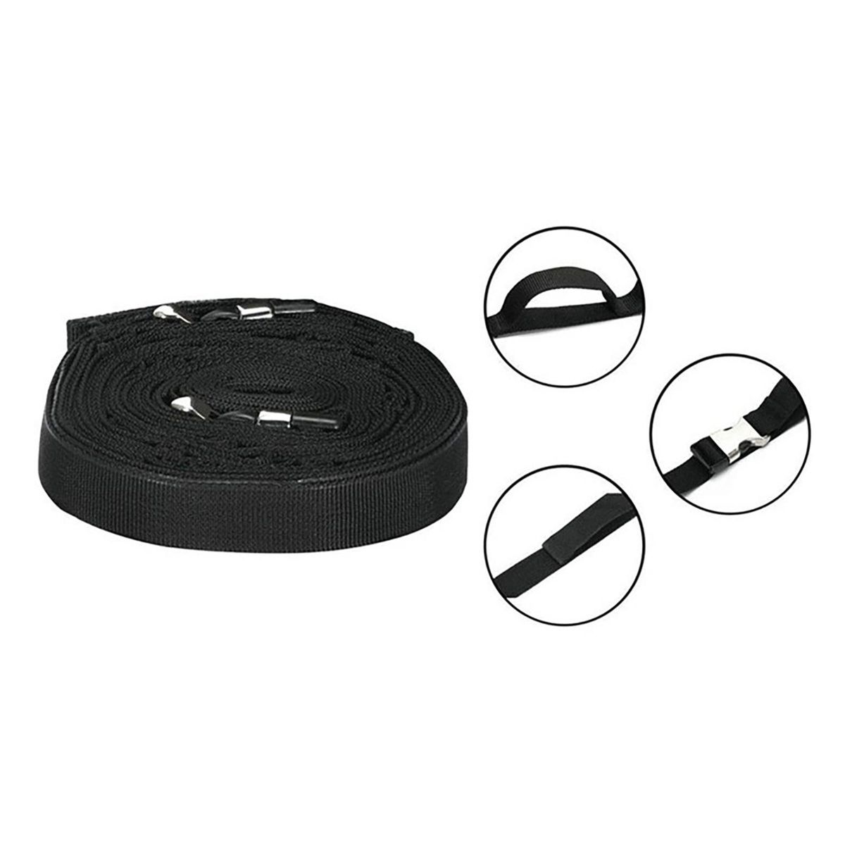 Camping Clothesline Sturdy Carabiner Camping Lanyard Black