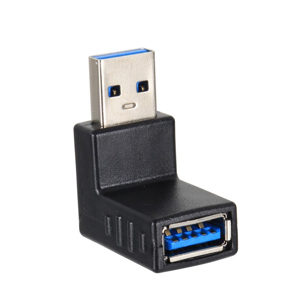 USB 3.0 A Male To Female Adapter Extension 90 Degree Right A